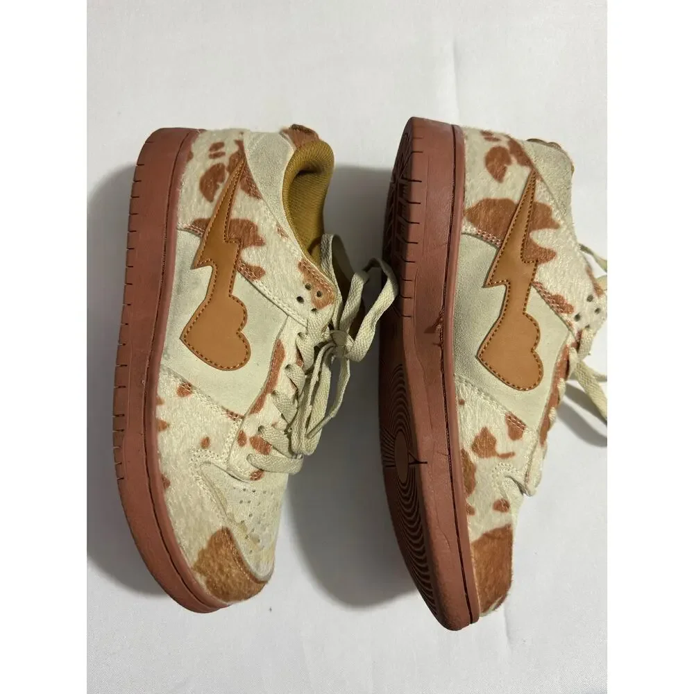 Sad Boy Saga OG Skywalker Low Top Cow Print Sneakers Men's 6